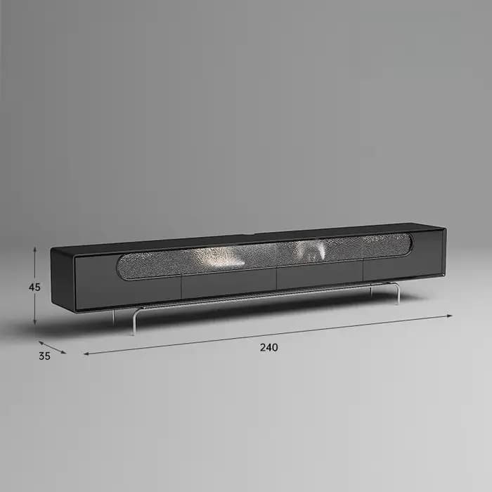 Meuble Tv noir nordique Design sol ornement Vertical