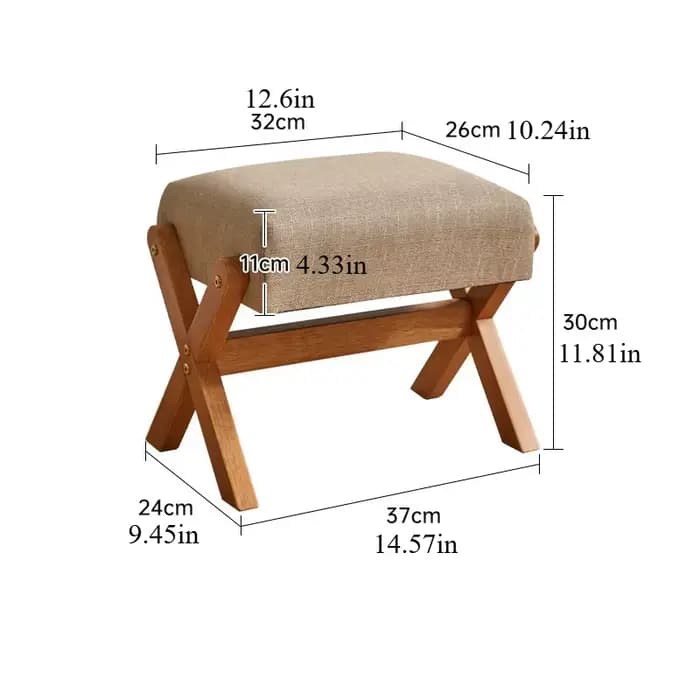 Repose-pieds en bois massif, banc à chaussures doux pour la maison, tabouret de porte, petit banc de