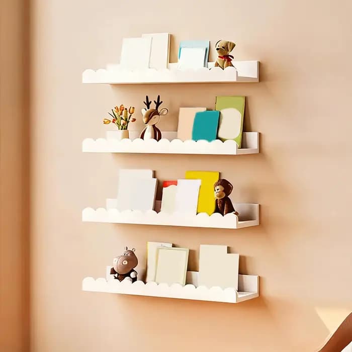 Étagère murale en bois pour livres