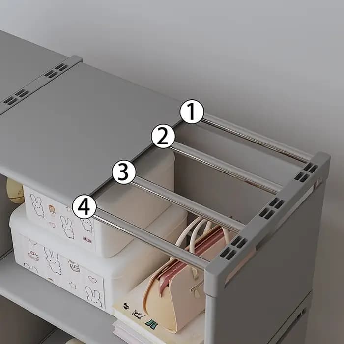 Étagère de rangement simple à 6 niveaux et double rangée