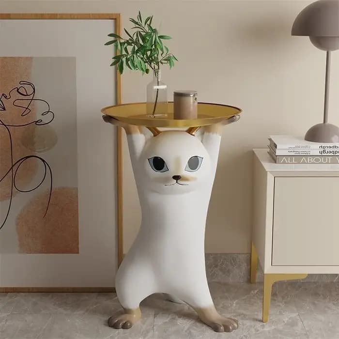 Table basse en forme de chat enchanteresse
