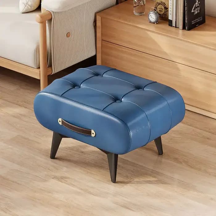 Petit tabouret haut de gamme de luxe léger, tabouret de canapé de table basse de salon, tabouret bas