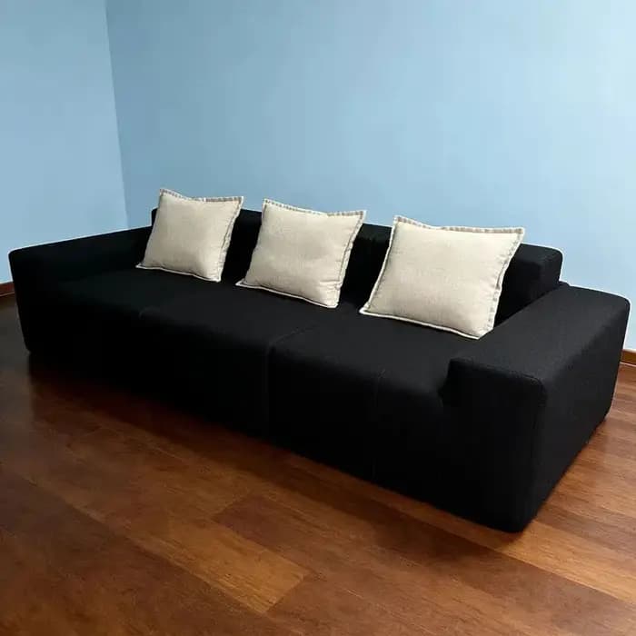 Canapé de salon moderne et relaxant en tissu