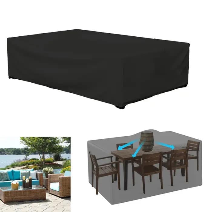 Juste de Protection Imperméable pour Meubles de Jardin, Grande Taille 210D, Anti-Poussière, pour Ter