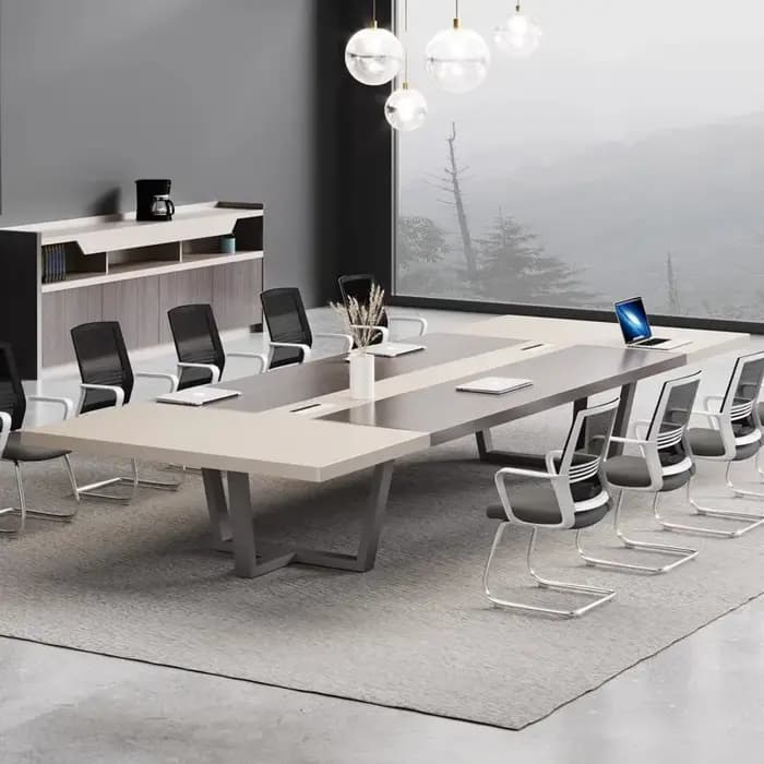 Établi bureau petite Table de conférence Simple moderne longue bande Table grande salle de conférenc