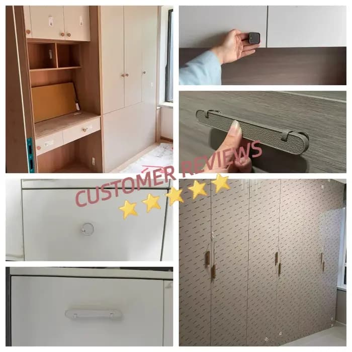 Poignées d'armoire de cuisine en cuir pour meubles