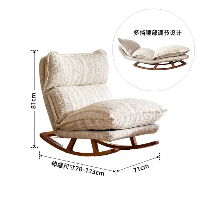 Fauteuils de salon design, modernes et esthétiques, incluant des fauteuils à bascule, des fauteuils