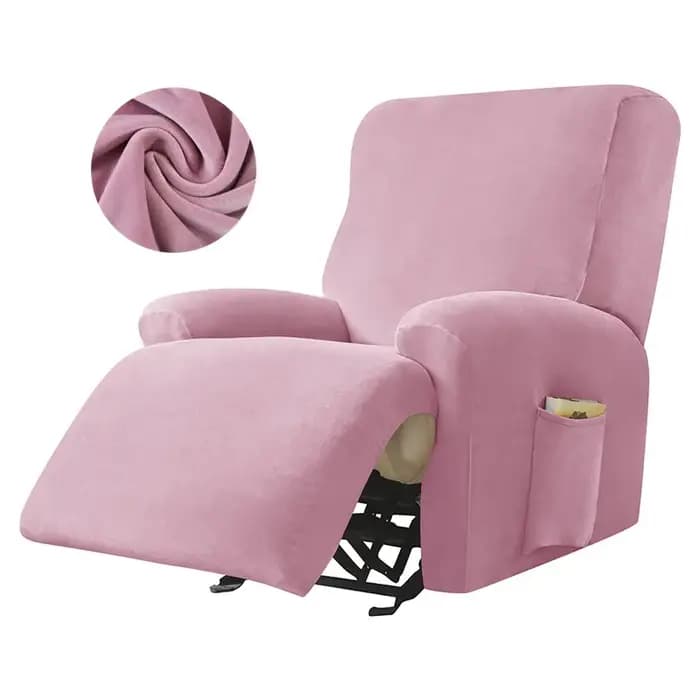 Housse de canapé inclinable extensible en velours