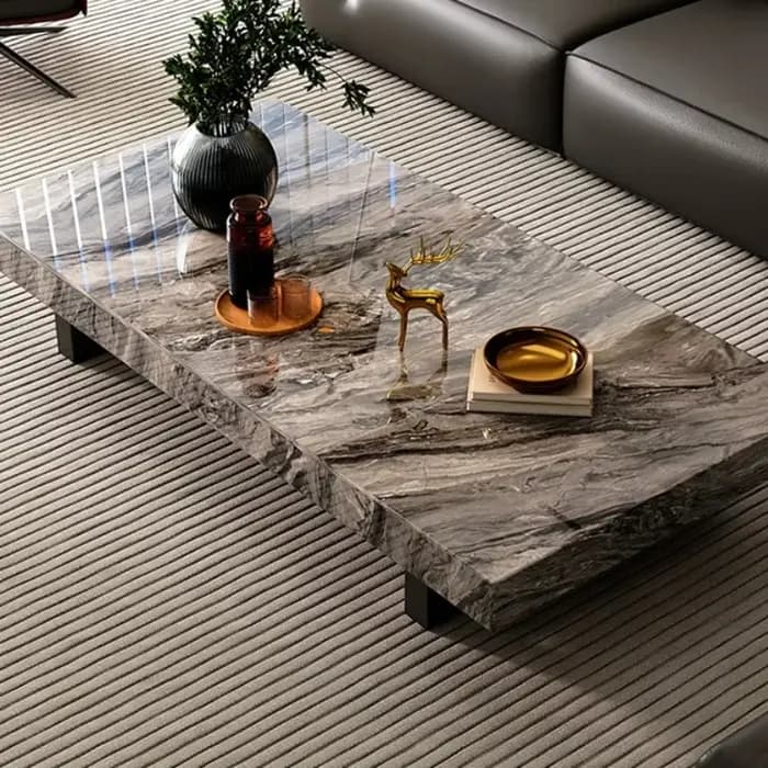 Table basse moderne en marbre