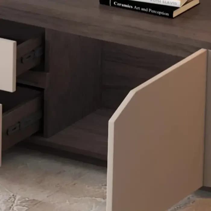 Meuble TV de salon de style Mid-Century Modern
