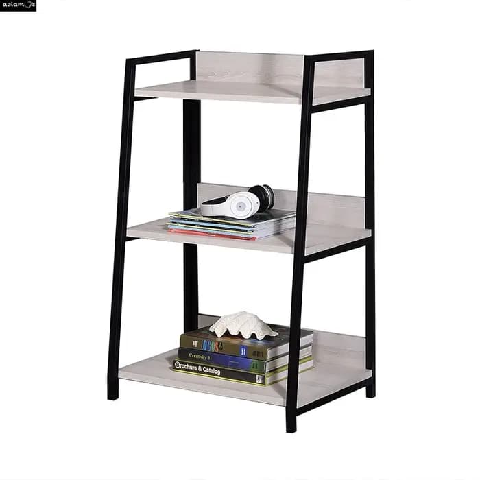 ACcloser-Bibliothèque Wendral, Naturel, Noir, 3 Niveaux, 92672