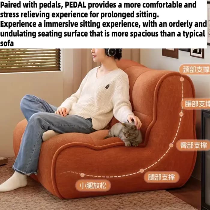 Fauteuil inclinable relaxant individuel en tissu