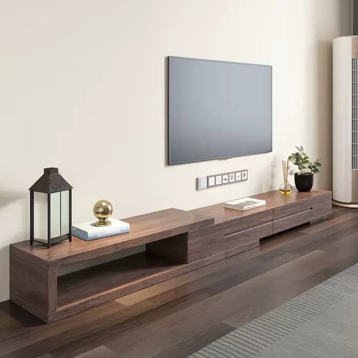 Wabi Sabi Meuble TV rustique réglable classique salon meuble TV au sol Premium élégant support De té
