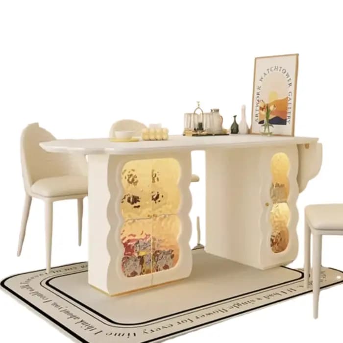 Table à manger blanche de luxe