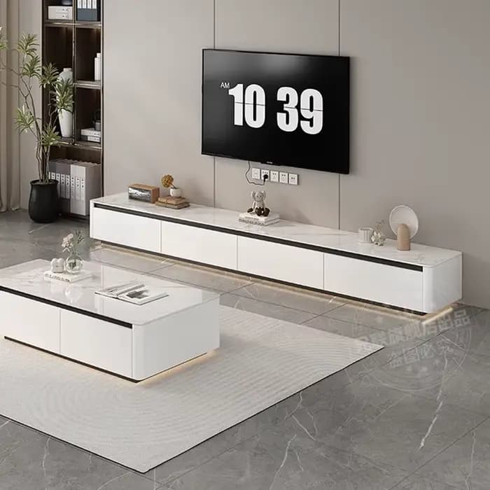Meubles TV rectangulaires de grande taille, design moderne universel, table TV de luxe, esthétique,