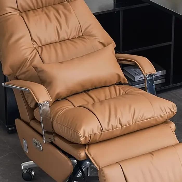 Chaises De salle à manger De jeu moderne luxe inclinable chaise De bureau ergonomique repose-pieds en cuir Cadeiras De Escritorio meubles De chambre