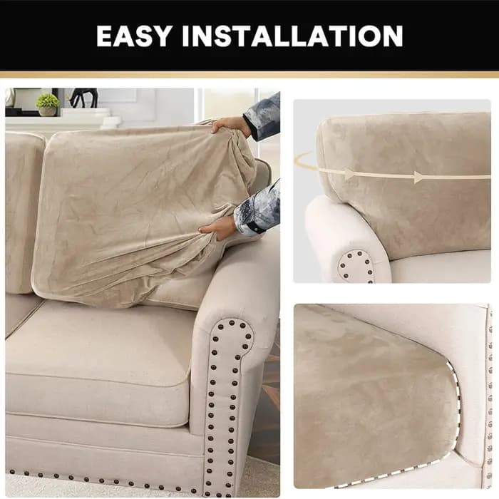 Housse de coussin de canapé en velours