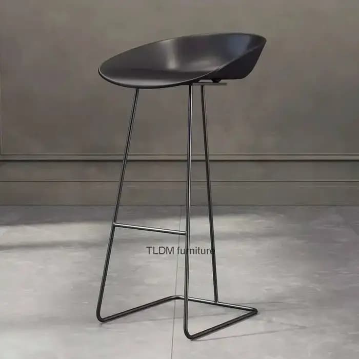 Tabouret de Bar nordique chaise haute en fer forgé minimaliste moderne Restaurant bureau salle à man