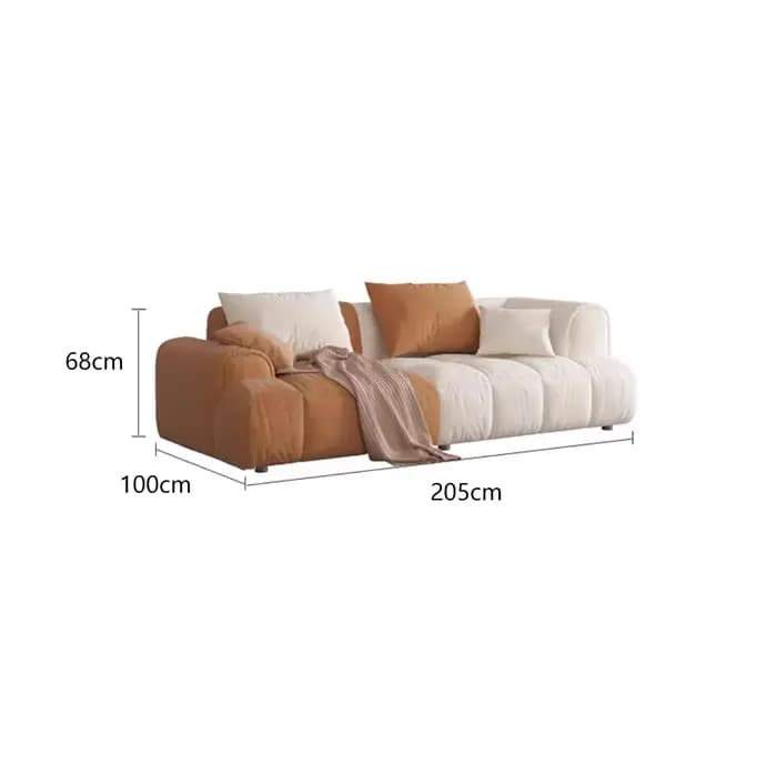 Canapé en tissu de style crème Netflix, petit canapé droit, moderne et simple, pour les nuits de tof