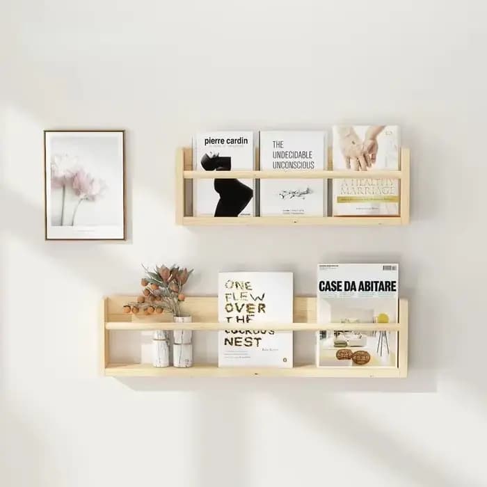 Étagères flottantes en bois, étagères murales pour livres de pépinière, bibliothèque pour enfants, d