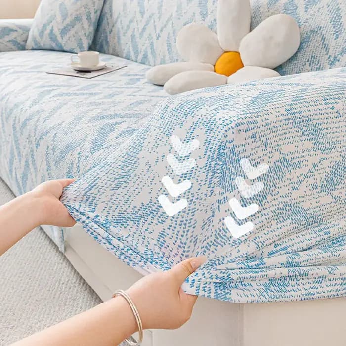 Housse de canapé tout-en-un à texture hautement élastique