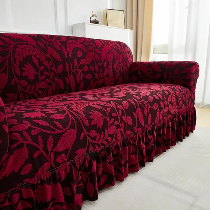 Housse de canapé jacquard 1/2/3/4 places, style simple et luxueux Willow Charm