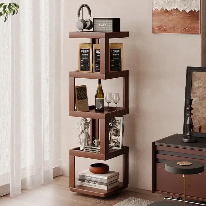 Étagère de rangement étroite tout-en-un à poser au mur pour le salon