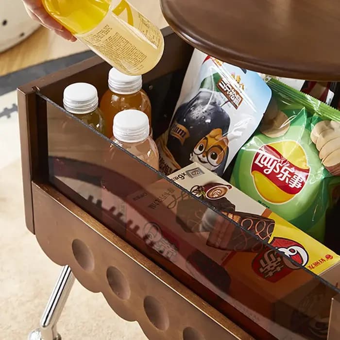 Table basse de luxe européenne sur roulettes