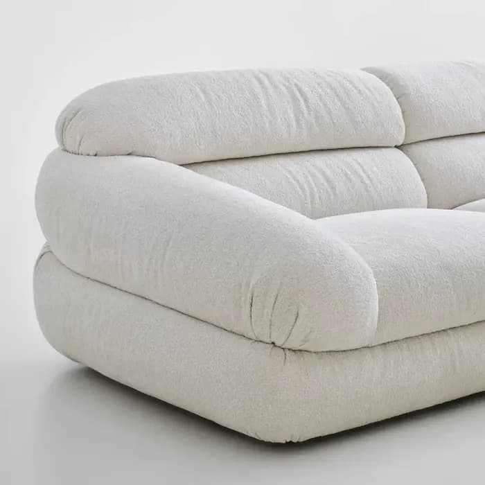Canapé en tissu de designer vintage français pour salon