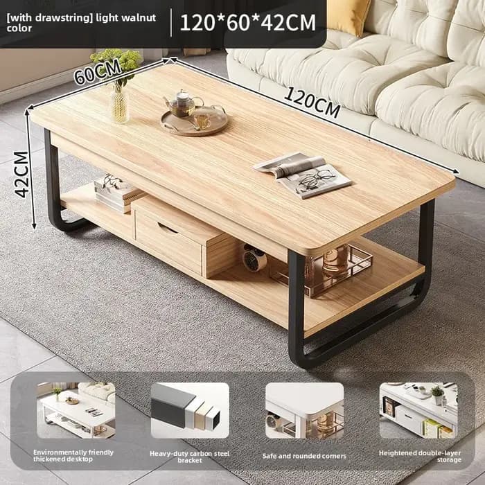 Nouvelle table basse rectangulaire pour petit appartement, salon ou bureau – petite table à thé dome