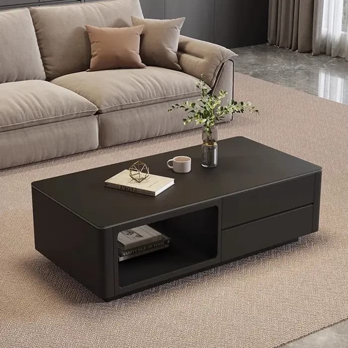 Style nordique avec rangement Table basse Rectangle Design minimaliste Cool