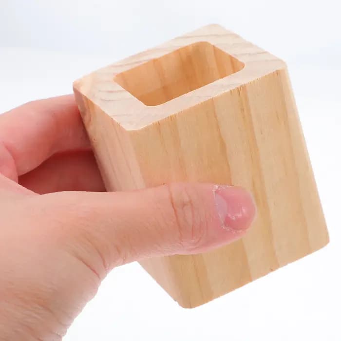 4 pièces en bois carré meubles Risers lit Cube bureau jambe Riser Cube chaise Table rehaussement Pad