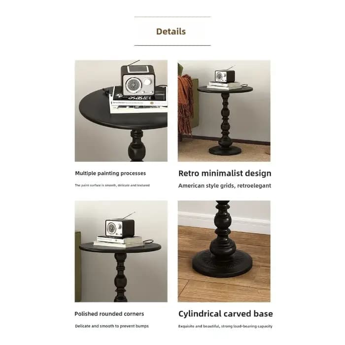 Table d'appoint vintage en fer forgé de style nordique, table basse rétro chic pour salon, canapé, c