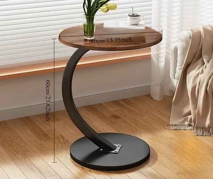 Table basse Simple et pratique, bord rond, salon, canapé, coin chambre à coucher, petite table de ch