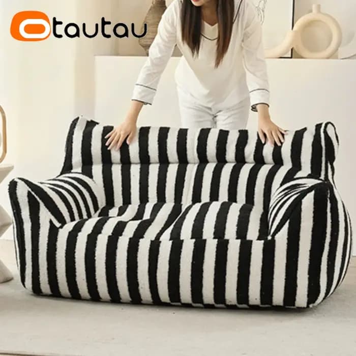 Juste de pouf 2 places sans remplissage