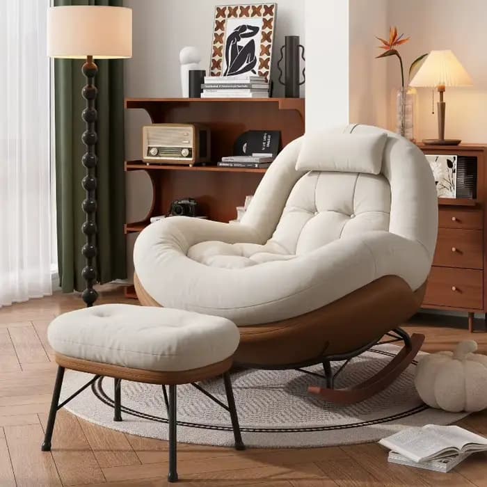 Nouveau fauteuil à bascule individuel pour salon et balcon
