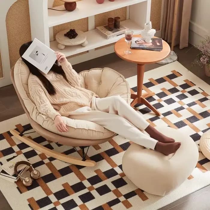 Coussin chaise inclinable balcon nordique
