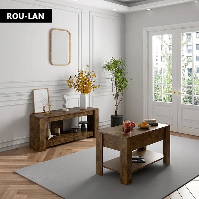 Table TV et Table basse relevable avec rangement