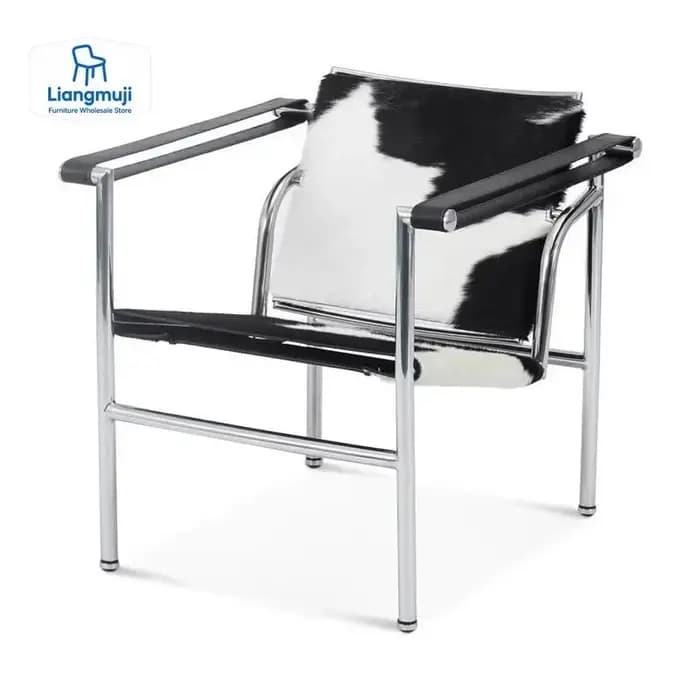 Italien Super Simple chaise décontractée salon lumière luxe en acier inoxydable café négociation sal