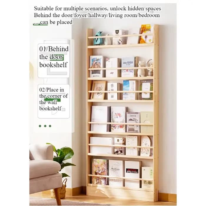 Bibliothèque Simple en bois massif