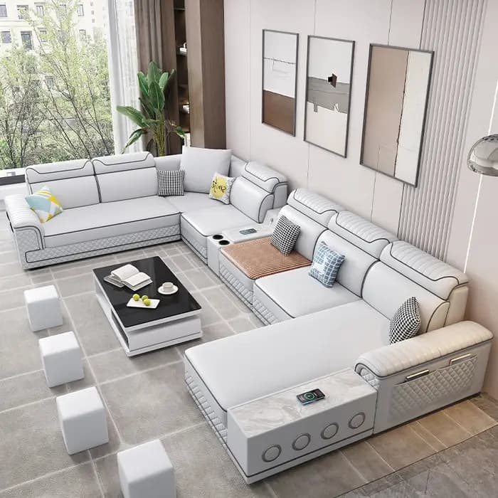 Petit appartement canapé minimaliste sectionnel Design moderne