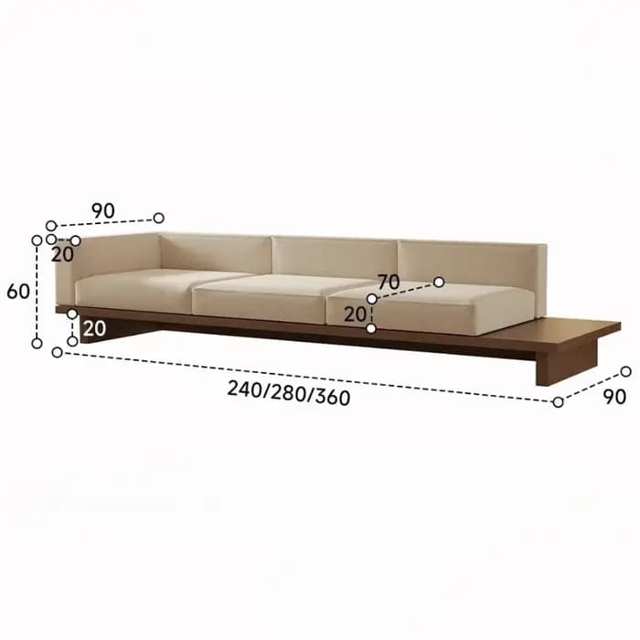 Accoudoir de canapé italien confortable