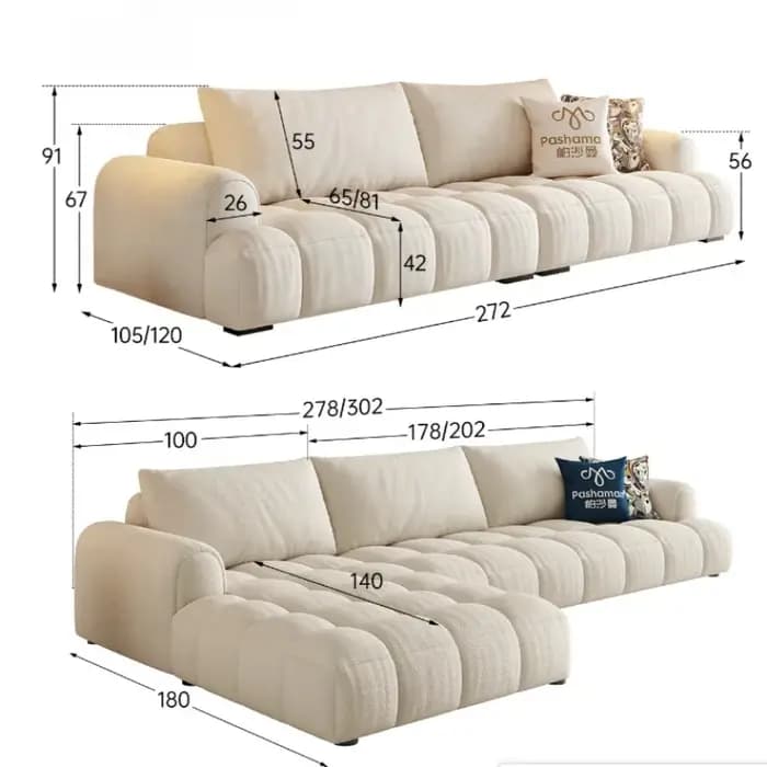 Canapé d'angle convertible pour hôtel, canapé relaxant confortable, poufs et meubles d'appoint pour salon