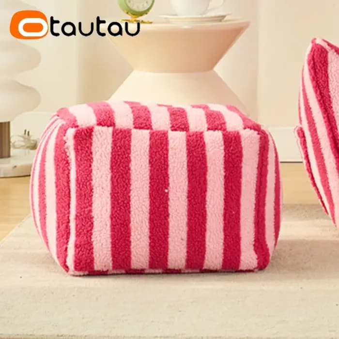 OTAUTAU-Juste de pouf 2 places sans remplissage, pouf de sol en faux cachemire, canapé-lit, chaise l