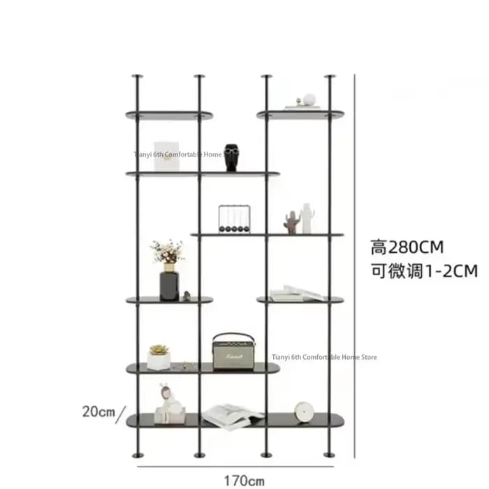 Bibliothèque au design minimaliste pour gagner de l'espace, bibliothèque de rangement moderne, salon