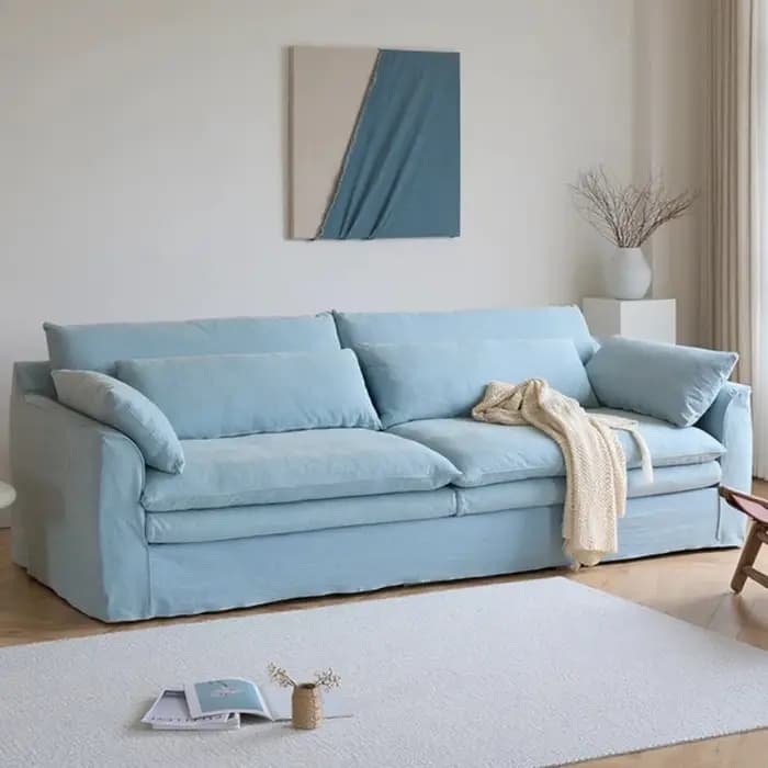 Canapé italien confortable, Design minimaliste, pour appartement, coussin doux, accessoires pour la