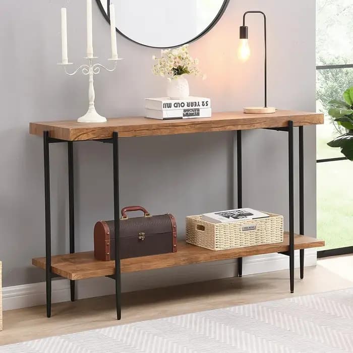 Wabi Sabi Table Console Vintage rustique Simple Premium Table Console de beauté pour couloir entrée