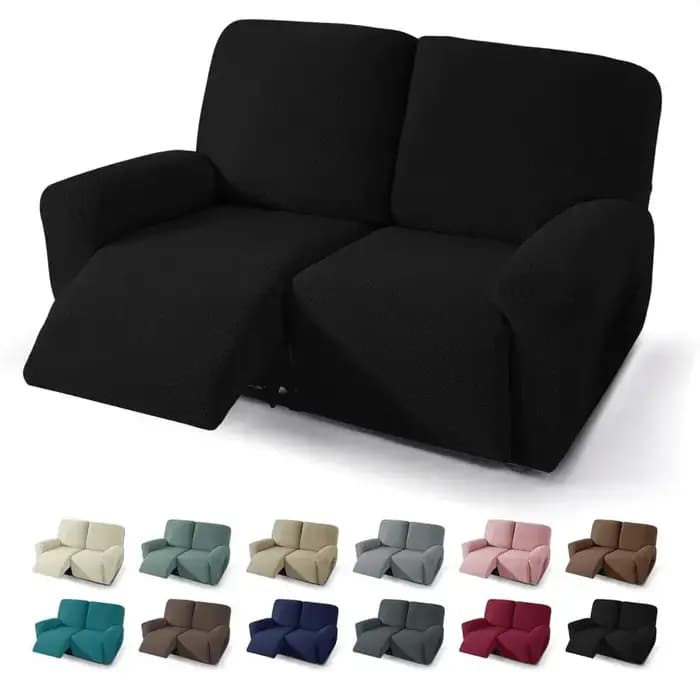 4 housses de canapé inclinable, housses de canapé inclinable extensibles avec fond élastique, jacqua