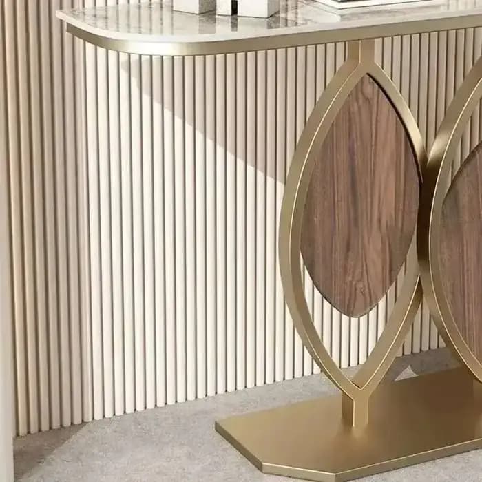 Console de couloir Tables de luxe Table créative d'entrée en ardoise pour meubles de salon italien a