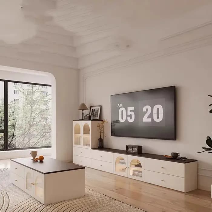 Meubles de télévision Glamour de luxe avec tiroirs